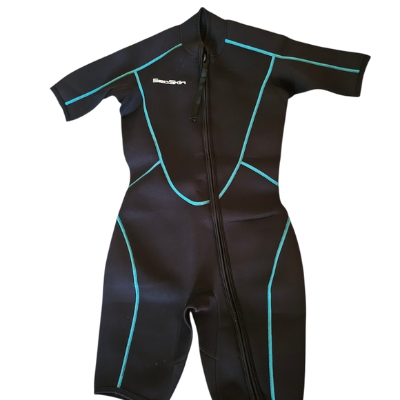 SeaSkin Women's 3mm Shorty Diving Snorkeling Surfing Wet Suit, Size S - Picture 1 of 7